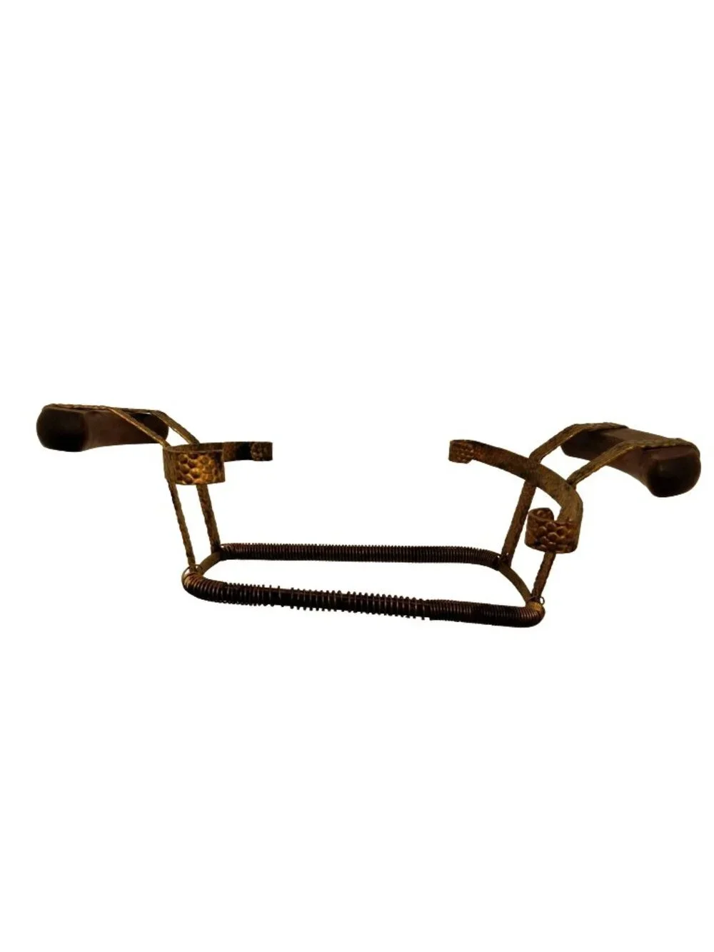 Vintage Planter Holder Wood Handles Rectangle Expands Stand Rack Metal